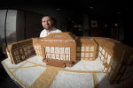 Caterer Crafts Old Main as Gingerbread House