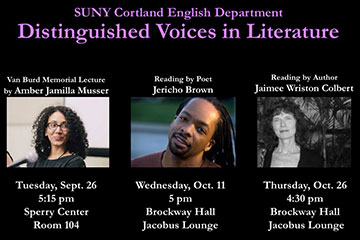 Literary Voices to Speak During Fall 2017