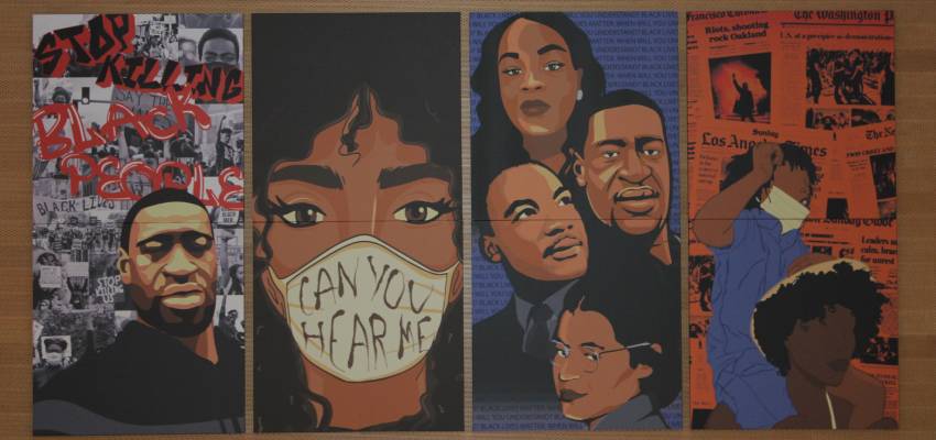 Black Lives Matter Mural in Moffett Forum