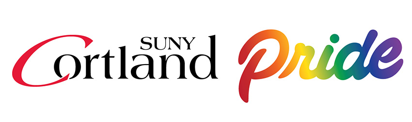 SUNY Cortland Pride logo with rainbow gradient