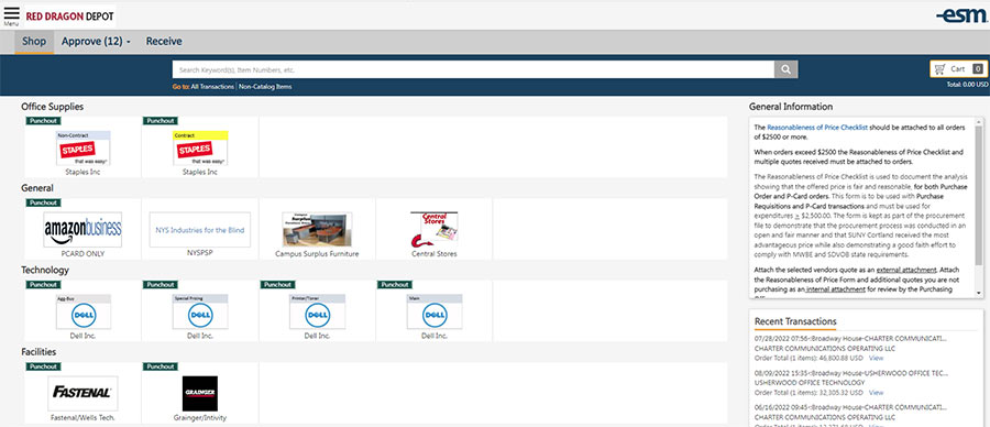 Screenshot of Red Dragon Depot website homepage