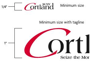 Minimum logo sizes
