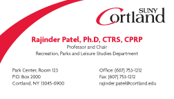 Business Card Variation, standard three-line with credentials