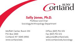 Business Card Variation, two titles, three lines of information