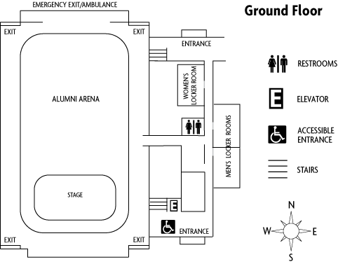 Map of Park Center Alumni Arena