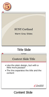 Warm Gray PowerPoint Template with title background content slide