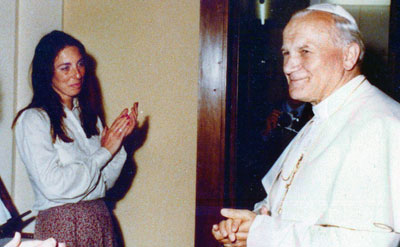 Barbara Wisch and Pope John Paul