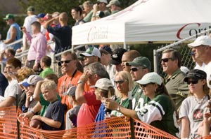 Crowd watching practice
