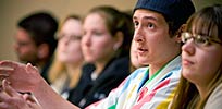 Students involved in discussion