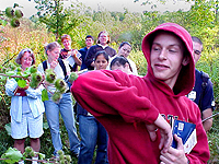 Photo of students in the field