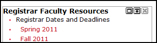 Reg Faculty Resources