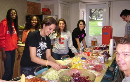 Preparing Retreat Lunch