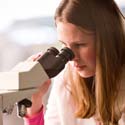Photo of student conducting research