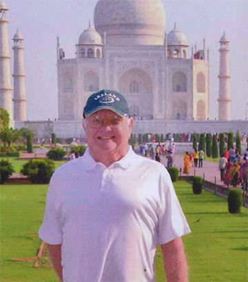 Tom Shea'58 at Taj Mahal