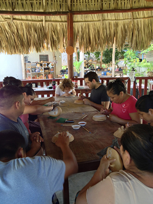 Belize villagers in pottery co-op