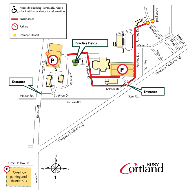 Map of Jets Training Camp and Parking