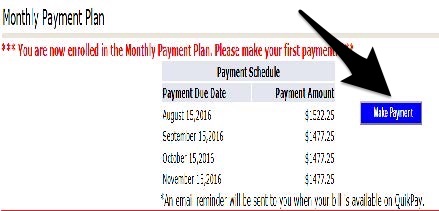 Review the payment schedule pic
