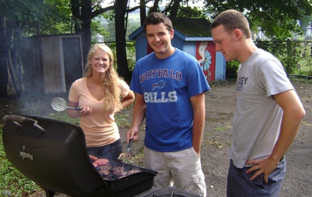 Grill & 3 students