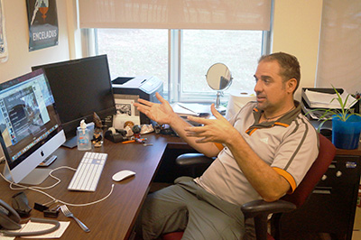 Jeremy Jimenez at his desk