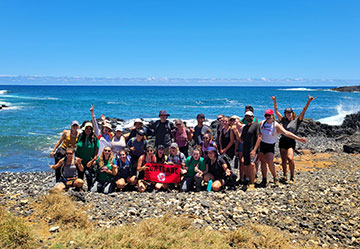 Students study ecotourism  in Hawaii