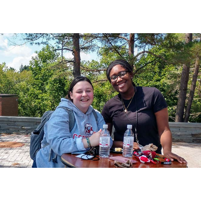 Fall 2019 - students at a table outdoors
