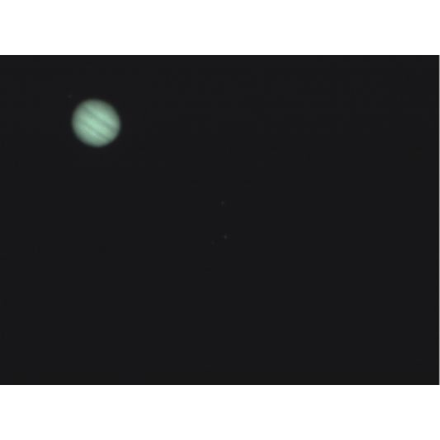 False color image of Jupiter. Can you spot any of the Galilean moons?   Photo taken by S. Nolan