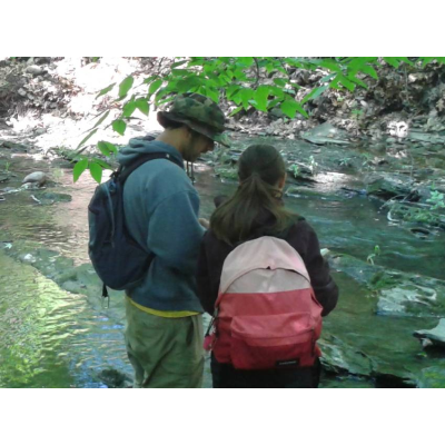 Jim Kradyna Student Award recipient: Mike Angelo (on left) with mapping partner Claire
