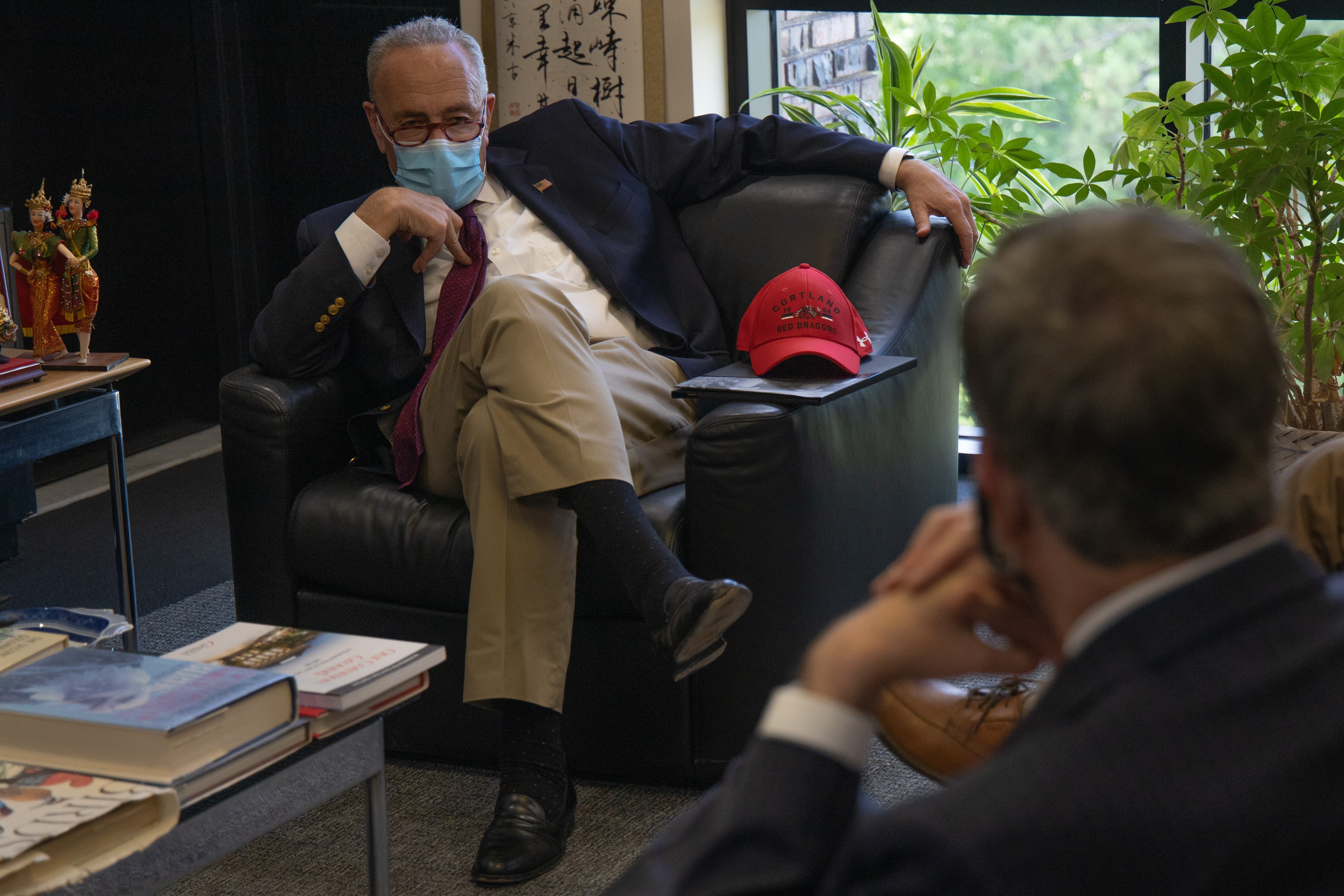 Senator Schumer visits SUNY Cortland to discuss federal stimulus aid with president and provost