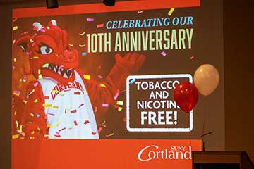 10 tobacco-free years at Cortland 