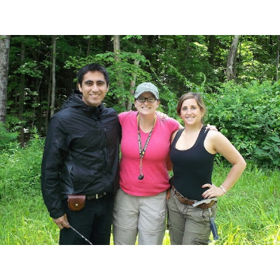 Jim Kradyna Student Award recipient: Joy Buck (center) with her mapping team members: Jon and Lauren