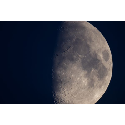 Moon- can you spot its three main features:  craters, mare, and highlands?     Photo taken by Z. Eridani and S. Nolan