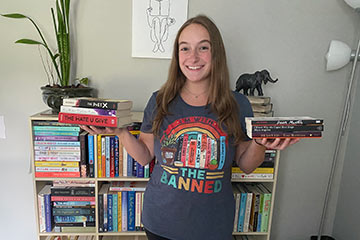 Student researches school book bans 