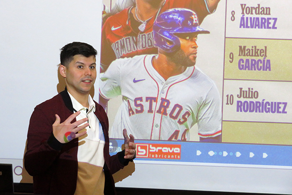 Alum working for MLB has a home run of a homecoming