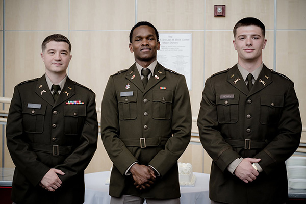 Commissioning ceremony recognizes three ROTC graduates