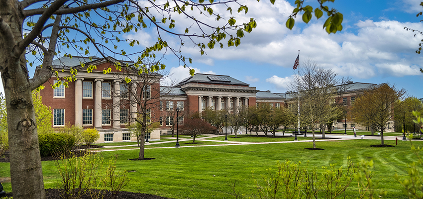 Old Main pictured in the summer