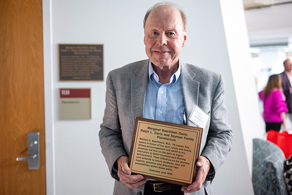 Planetarium naming honors a love for learning