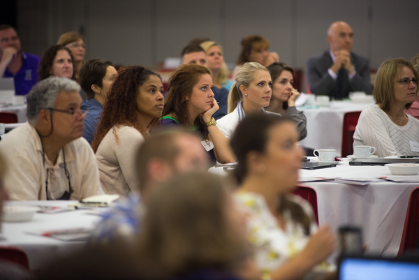 attendees listen at Cheney Conference for educational leadership