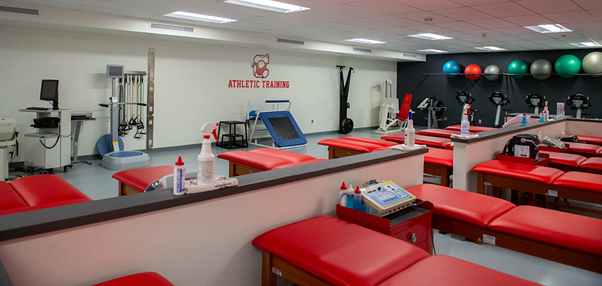 Athletic training space on the ground floor of Park Center