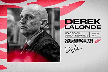 Derek Lalonde ’95 named head coach of Detroit Red Wings