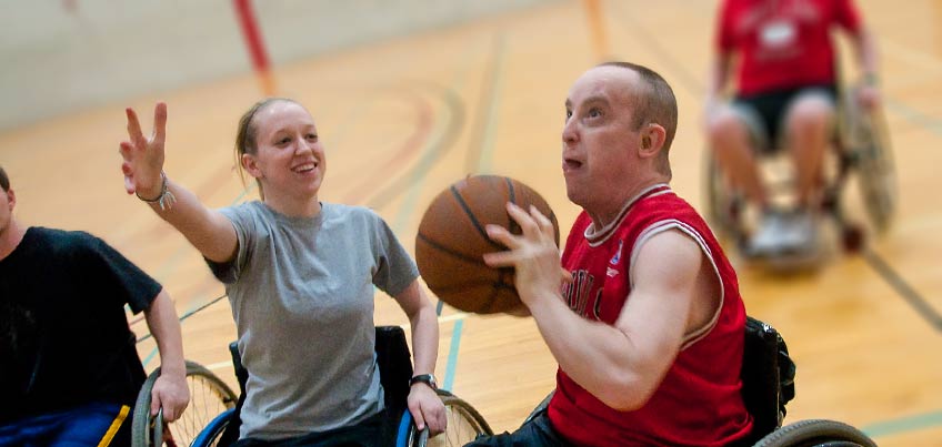 Wheelchair basketball game