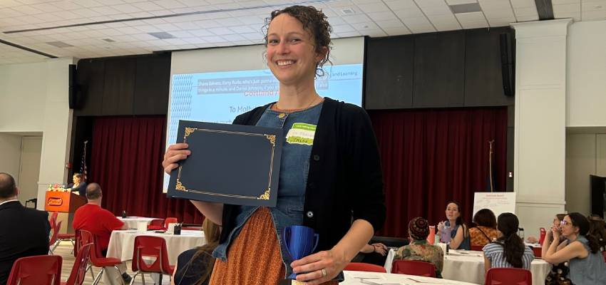 Chloe Walters receiving Golden Apple spring 2026