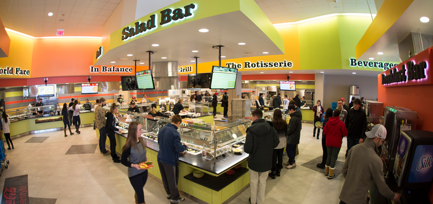 Interior view of The Bistro, located in the Student Life Center