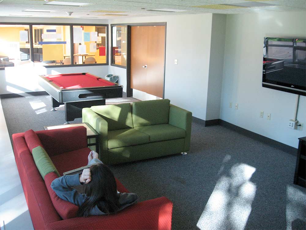 Student Relaxing in Lounge