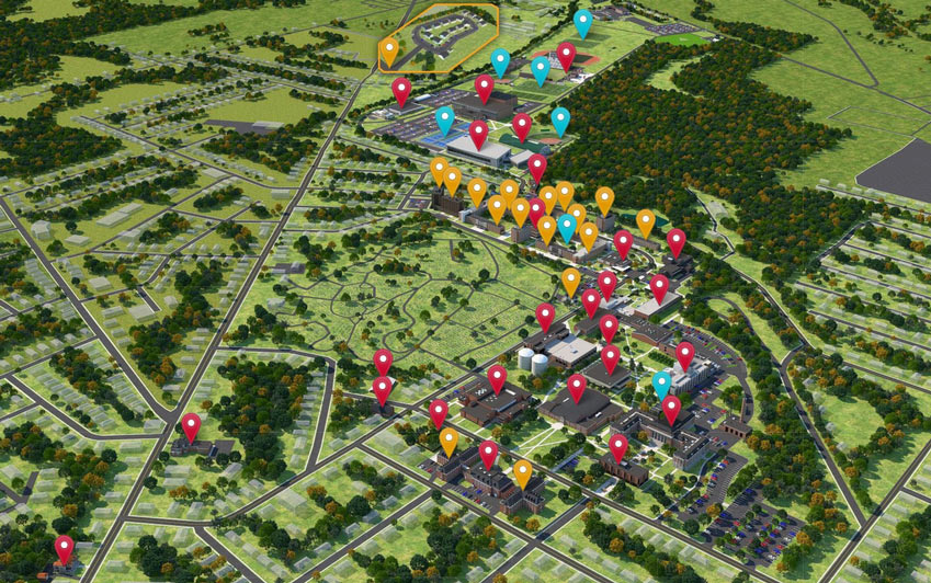 static image of our Interactive Campus Map