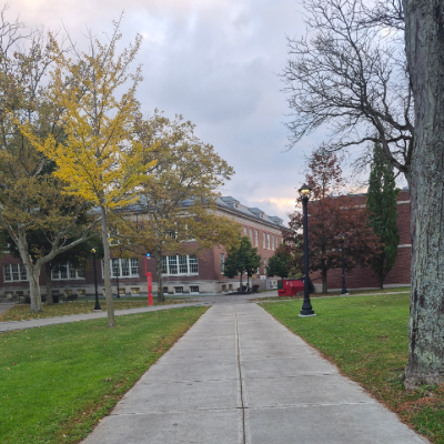 Sidewalk on SUNY Cortland campus
