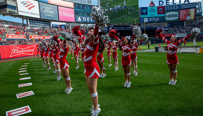 Cheerleaders at Yankee Stadium Cortaca game
