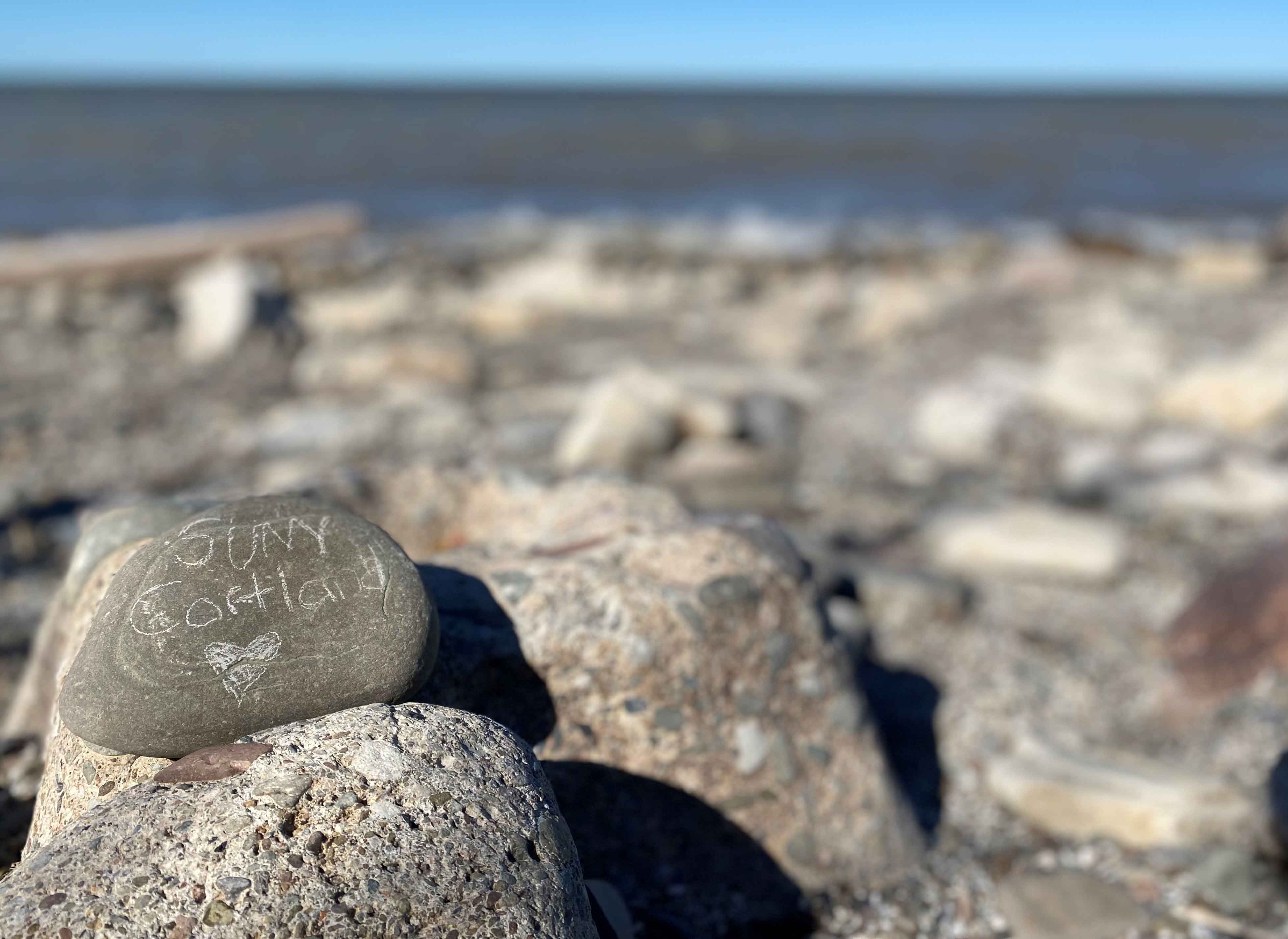 Stones pictured at Lake Ontario