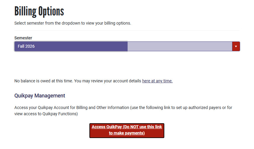 Billing Options