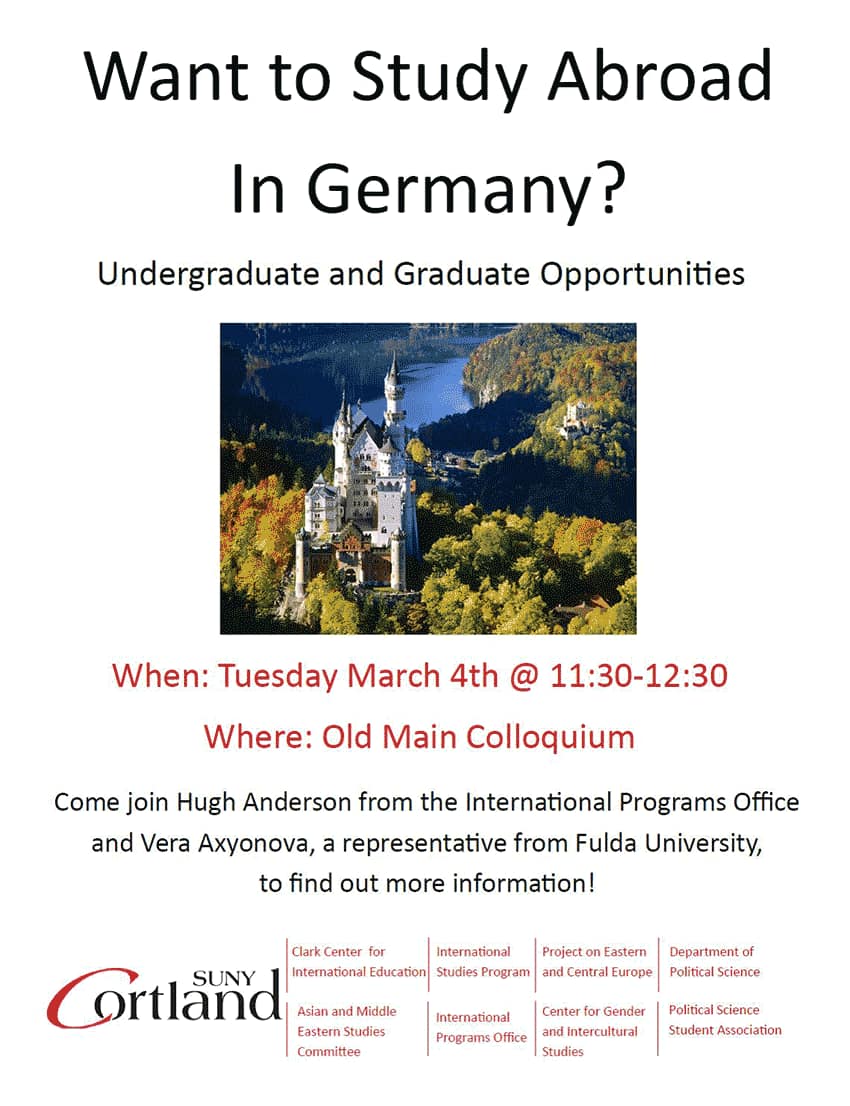 Germany study abroad flyer