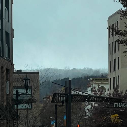 Scene of central New York in winter, without snow